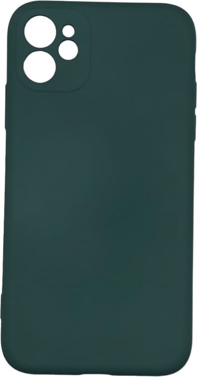 Camera bescherming Siliconen back cover hoesje met zachte microvezelvoering - Geschikt voor Appel iPhone 11 Pro - Groen