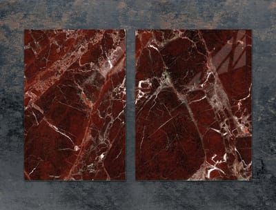 TMK ArtDeko - Snijplank - Glas - 75x52 cm - Marmer