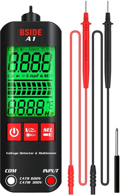 Compacte Digitale Multimeter met LCD-Scherm voor Spanning, Weerstand en Frequentie