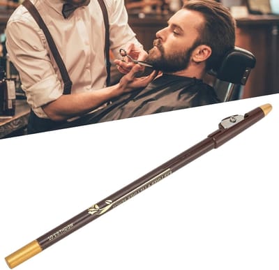 Beard Pencil voor Mannen - Vulling en Vormgeving van Baarden, Scherp en Precisie Tool voor Stijl en Afwerking (Donkerbruin)