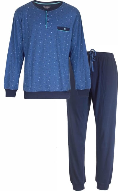 Paul Hopkins Heren Pyjama - 100% Katoen - Licht Blauw - Maat S