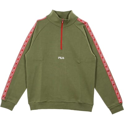 Udell lichtgewicht herensweatshirt met col, diep korstmossengroen