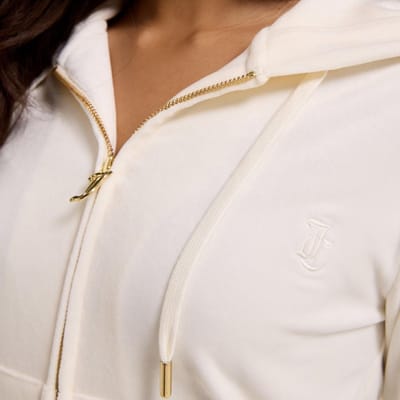 Juicy Couture Robertson Hoodie Gold WIT - Maat XXL