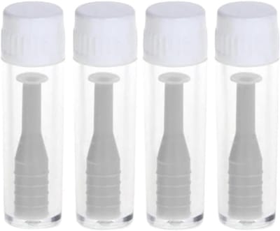 4 Stuks Hulp bij Inbrengen van Contactlenzen, Ideaal voor Zachte Lenzen, Inzetapparaat en Opbergtas, Grijs