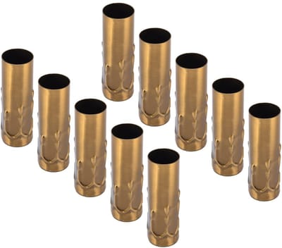 Dailygoods - E14 Kandelaar Lamp Houder - 10x Metaal Tube Lamp Basis - Goud en Brons - Lampen - Interieur Decoratie - Verlichting - Geschikt voor E14 l...
