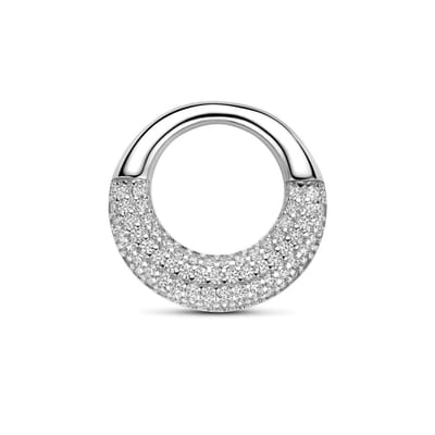 Zilveren gerhodineerde hanger zirkonia 18,5 mm - 1341318