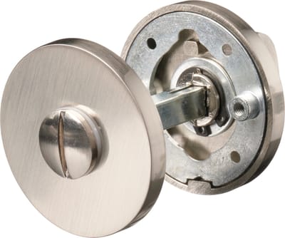 Ostiumhome® - Deurbeslag- WC Slot - op Rond Rozet - RVS Zilver - Arluno