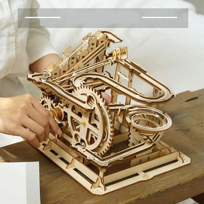 Bouwpakket Familie - Waterrad - Knikkerbaan - 294 Onderdelen - Luxe Modelbouw - Montage Speelgoed - DIY Puzzel