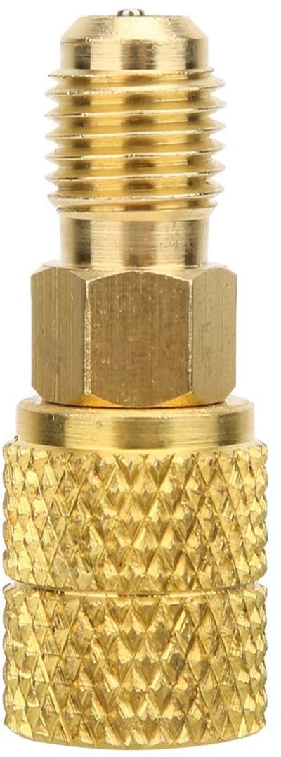 Dailygoods adapter vrouwelijk - R410A buiten 1/4 binnen 5/16 - Hoogwaardig messing - Koeling - Perfect voor HVAC-systemen - Betrouwbare aa...