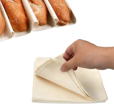 Grote natuurlijke gefermenteerde bakkerstextiel voor het uitrollen van deeg, 75cm x 45cm, ideaal voor brood bakken en baguettes