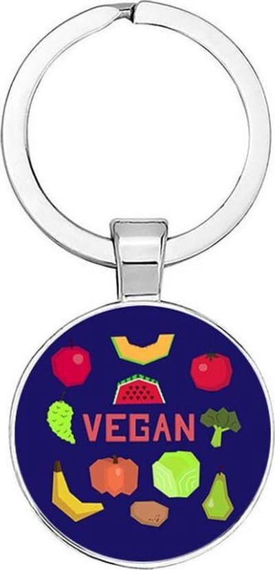 Akyol - vegan Sleutelhanger - Eten & drinken - Junkfood - de echte vegans - vegan - vegans - vegetariër - 2,5 x 2,5 CM