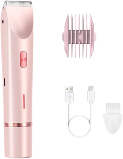 Elektrisch scheerapparaat voor dames - 2-in-1 elektrisch scheerapparaat - Trimmer - Epilator - Trimmer - Bikinilijntrimmer - Waterdicht - zachtehuid - moeiteloos - Zacht - Roze