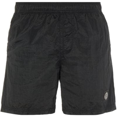 Stone Island Ss23 Couleur Unie Patch Logo Jambe Droite Short Décontracté Homme shorts Noir 7715B0943-V0029 M black
