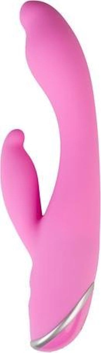 Sweet Smile – ‘Lovely’ Licht Gebogen Vibrator met Clitoris Stimulator Flexibel – Roze