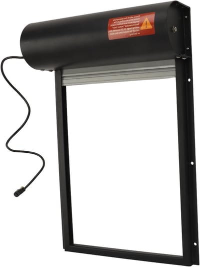 Automatische Kippendeur - Hok Deuropener - Pluimvee Beveiligen - Op Batterijen Werking - 37x24.7cm - Zwart