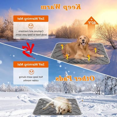 Verwarmende Deken voor Huisdieren, Wasbare en Zachte Mat voor Katten en Honden, Antislip en Thermisch Comfort