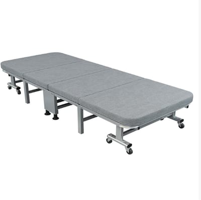 Opvouwbaar Bed - Vouwbedje Matras - Ruimte Besparen - Met Katrollen - 190 cm Lengte - Groen