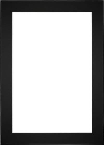 Passe-Partout Fotomaat 20x30 cm - Lijstmaat 32x45 cm - Zwart - Museumkarton - Fotolijst niet inbegrepen