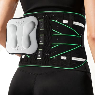 Verstelbare Rugsteun voor Hernia Lumbar Support Riem met Verwijderbare 3D Pad voor Mannen Vrouwen Werkheffen Sciatica Scoliose Verlichting S zwart