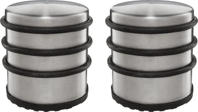 Protect-it Deurstopper/deurbuffer - 2x - D70 x H65mm - 1,15kg - RVS - premium - zonder montage