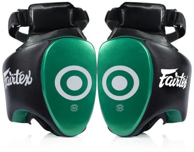 Fairtex TP5 Ultra Lite Thigh Pad - Zwart/Groen - One size