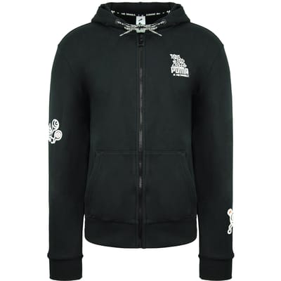 Puma x Mr. Doodle Lange Mouw Zip Up Zwart Heren Capuchontrui 598681 01