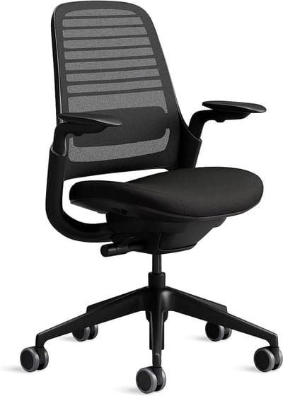 Ergonomische Brede Bureaustoel met Opklapbare Armleuningen & Wielen – Verstelbare Criss Cross Kantoorstoel – In Hoogte Verstelbaar – Draaibare Werkstoel voor Thuiswerk, Kantoor & Woonkamer – Groen ...