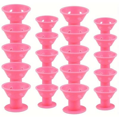 20 stuks Hittevrije Haarkrullers Geen Hitte Haarkrulspelden Zachte Siliconen Krullen Slapen Lui Krulstokken Golfvormers Haarstyling Tools