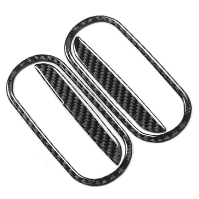 4 stuks Deurpaneel Handgreep Carbon Fiber Trim Sticker Cover Past voor Mazda MX‑5 Roadster NC 2009‑2015 black