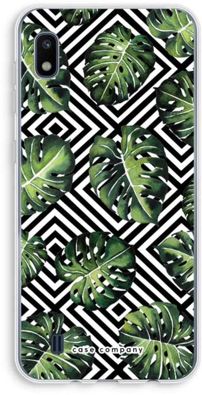 Case Company® - Hoesje geschikt voor Samsung Galaxy A10 hoesje - Geometrische jungle - Soft Cover Telefoonhoesje - Bescherming aan alle Kanten en Schermrand