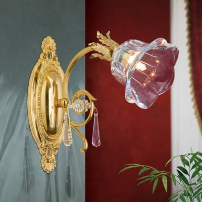 ORION Wandlamp Boheme, goud, 1-lamp, kristalglas
