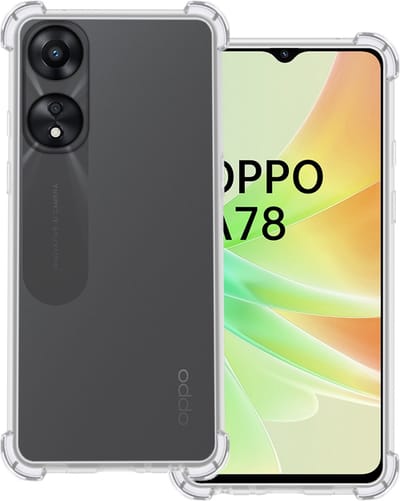 Hoesje Geschikt voor OPPO A78 5G - Sterk & Shockproof - Siliconen Case - Back Cover - Telefoon Hoes Shock Proof - Transparant