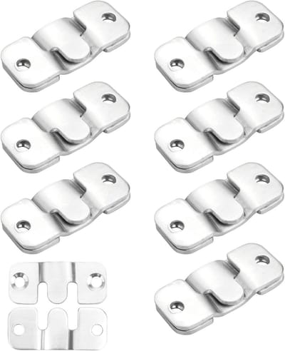Bevestigingsbeugel 16-delig - RVS Z Clip - Sterke interlocking - Geschikt voor kunst en spiegels - ShopVlot
