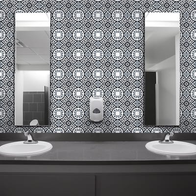 Zelfklevende tegelmuurstickers voor keuken en badkamer - 30 cementtegelstickers, Azulejos Indiase stijl - 30 stickers, 15x15cm