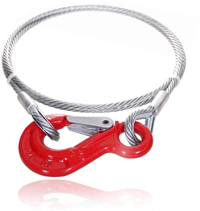 Staalkabel met haak - Trek- en hijskabel - Lasten verplaatsen - Hoge veiligheidsnorm - 20 meter 12 mm - Zilver