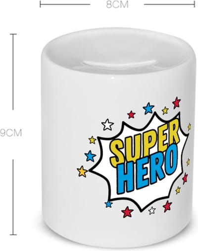 Akyol - super hero Spaarpot - Superhelden - een superheld - verjaardagscadeau - kado - gift - geschenk - 350 ML inhoud