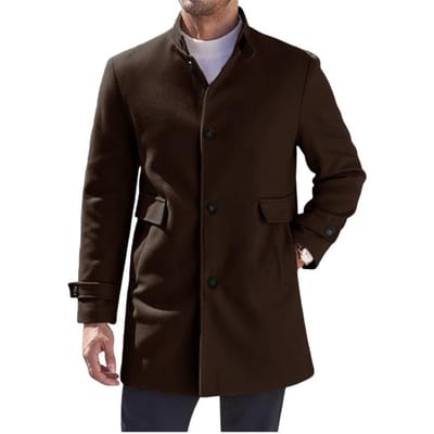 Nieuwe wollen jas herenjas Japans en Koreaans casual jas 3XL black