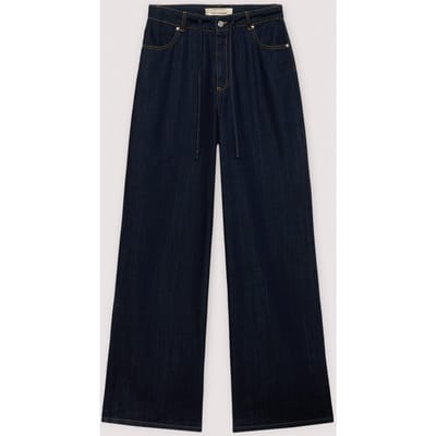 jeans breed fit vrouw blauw