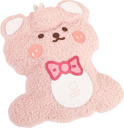 Nivard Knuffel Kruik - Warmwaterkruik - Warmwaterzak Met Hoes - Warmtekruik - Warmtekussen - Bag - Roze Teddy Beer
