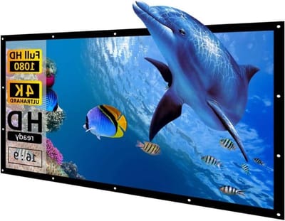 Projectiescherm Opvouwbaar - Draagbaar Beeldscherm - Thuisbioscoop Creëren - 170 Graden Kijkhoek - 120 Inch - Wit