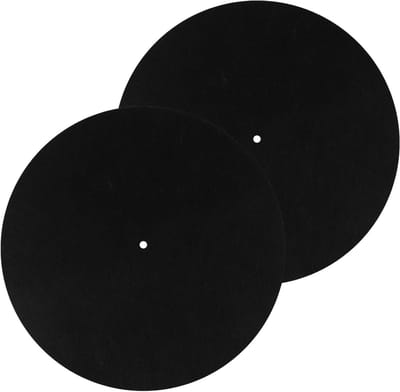 Beschermmat voor Platen - Antislip en Antistatisch - Vilt Slipmat - Platenspeler Accessoire - Geluidsverbetering - Set van 2stuks