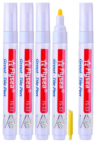 Voegmortel Pen - Tegel Reparatie - Badkamer Keuken - Waterdicht Sneldrogend - 5 Stuks - Wit