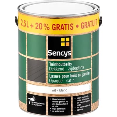 Sencys Buitenbeits Beits - Wit - 3l