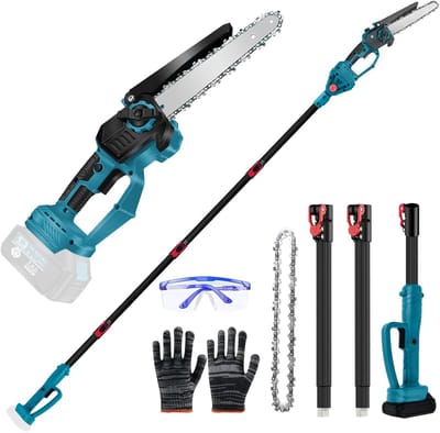 Accutakkenschaar met telescoopsteel en 2-in-1 snoeizaag - Werkhoogte 4,5 m - 18 V - Snoeier voor tuin - Krachtige accu