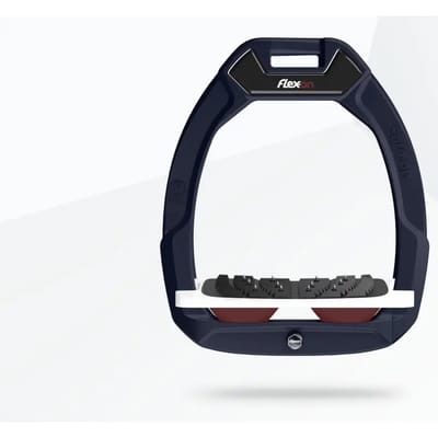 Veiligheidsbeugels voor paardrijden Hellend Ultra Grip Aluminium/Wit/Bordeaux Flex-On Safe-On