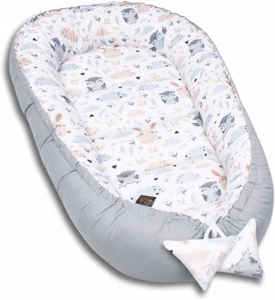 Knuffelnest voor baby's en zuigelingen - 2-zijdig en multifunctioneel babynestje van 100% katoen