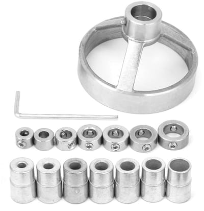 Dailygoods- Boorgeleidingsset Hoge Hardheid - Boorstandsteller - Stalen Boorarmatuur - Schroefgatontwerp - 7 Boorhulzen - 418 g Gewicht