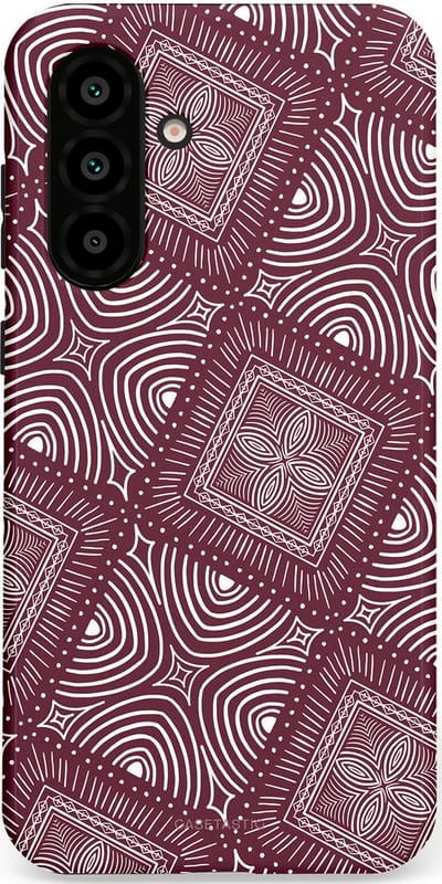 Casetastic Hoesje Geschikt voor Samsung A56 / A36 - Stijlvolle Beschermende Duo-layer Case - Bohemien Rood Design