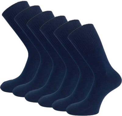 6 paar SQOTTON diabetes sokken - Naadloos - Marineblauw - Maat 35-38