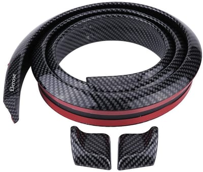Dailygoods- Achterspoiler Modieus Design - Zwarte Koolstofvezel/Rubber Spoiler Lip 1,5 M - Universele Bevestiging - Duurzaam/Schokbestendig - Eenvoudige Installatie - Bescherming tegen Schade - Spoilerlip
